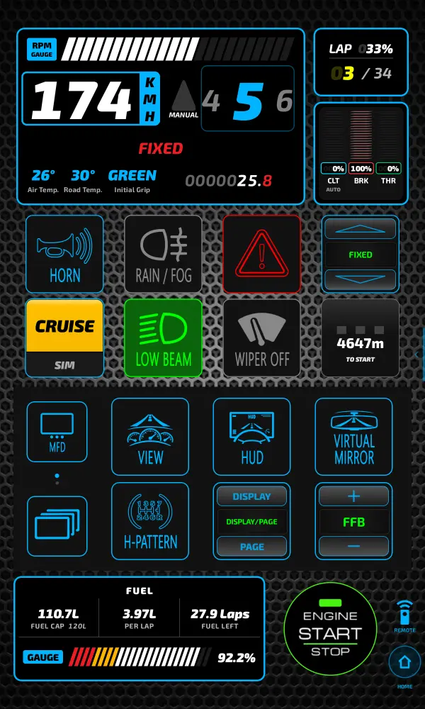 Adaptive Button Box — portrait control layout